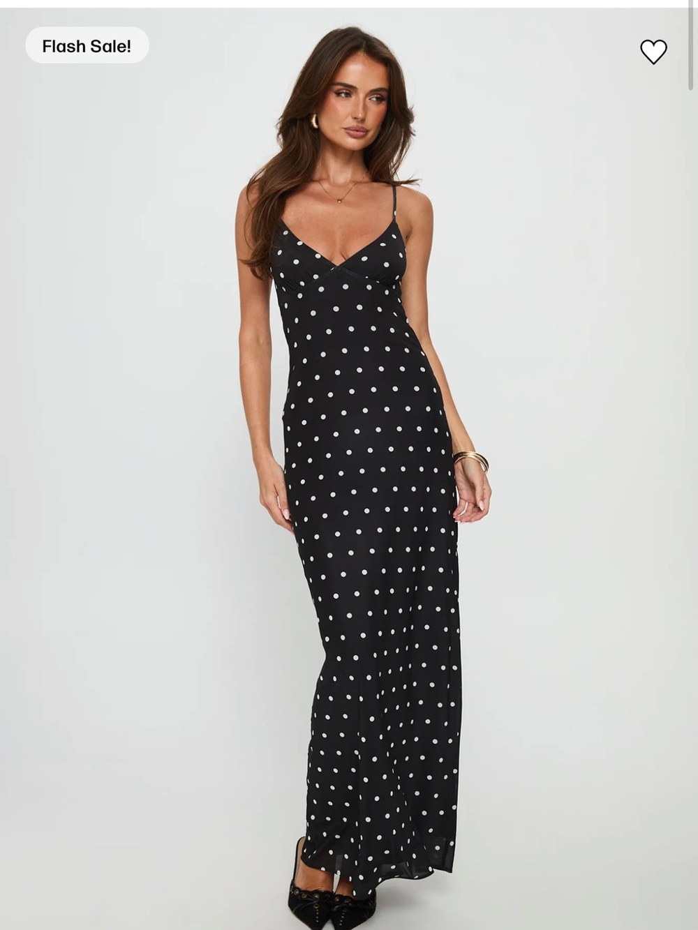 Princess Polly Polka Dot Maxi Dress - Black/White